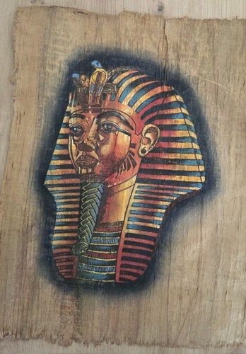 Gemalte zeichnung auf papyrus - auf,