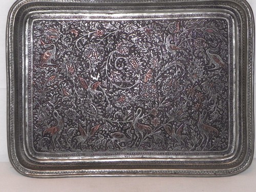 Altes kupfer teetablett - altes,