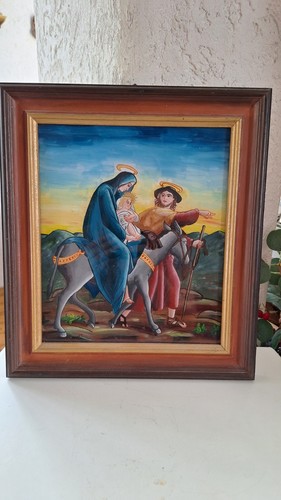 Antikes hinterglasbild - hinterglasbild,