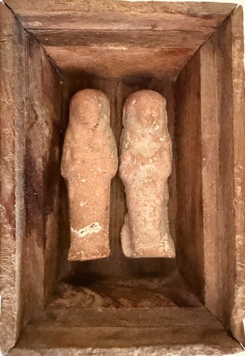 Paar aus terrakotta uschebtis - paar,