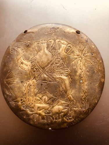 Antike gongscheibe aus bronze - antike,